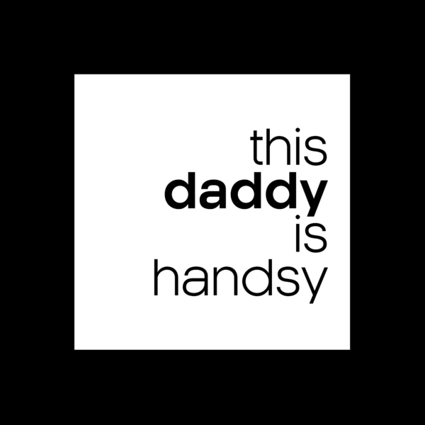 'Handsy': White on Dark T - Image 5