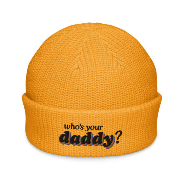 'Who's Your D?' Black on Light Beanie - Image 10