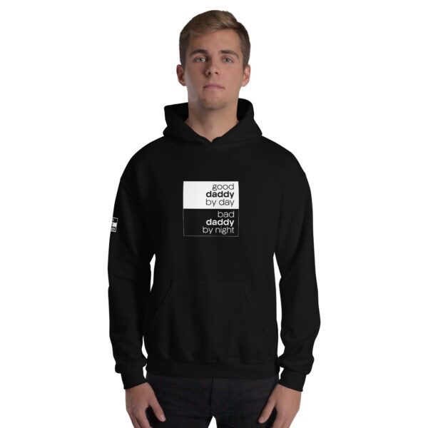 'Good/Bad' White on Dark Hoodie - Image 6