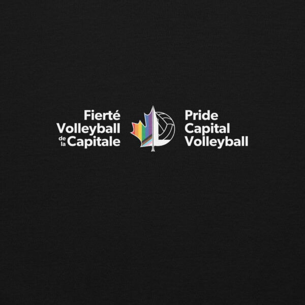 ‘Pride Capital Volleyball’ Colour Logo on Dark Hoodie - Image 5