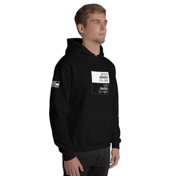 'Good/Bad' White on Dark Hoodie - Image 4