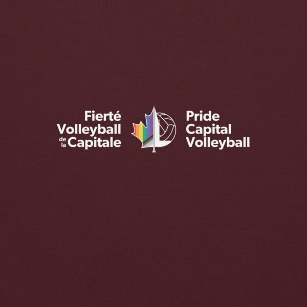 ‘Pride Capital Volleyball’ Colour Logo on Dark Hoodie - Image 2