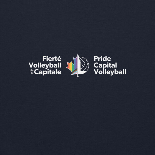 ‘Pride Capital Volleyball’ Colour Logo on Dark Hoodie - Image 8