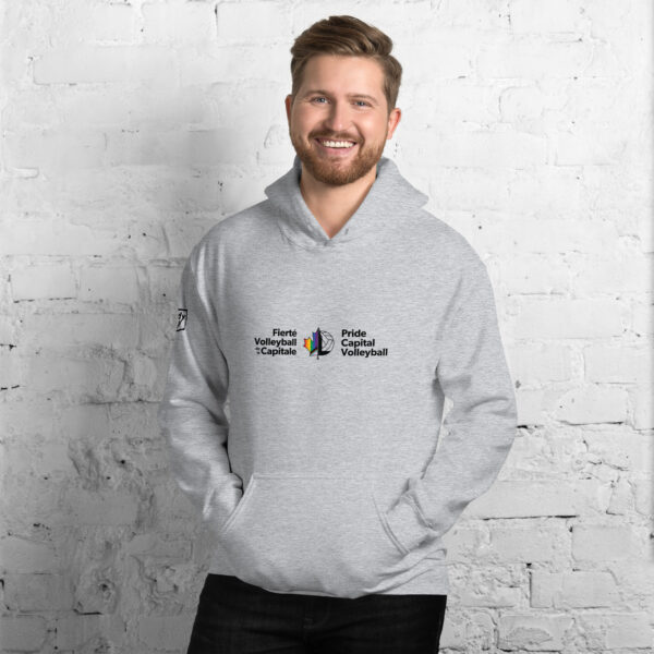 'Pride Capital Volleyball' Colour Logo on Light Hoodie - Image 7