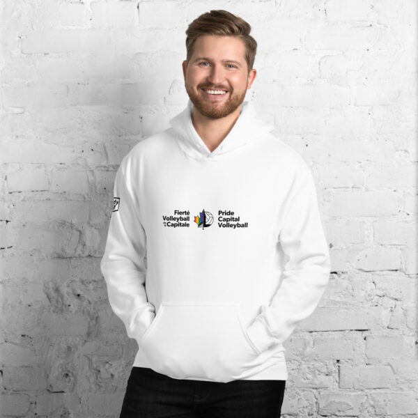 'Pride Capital Volleyball' Colour Logo on Light Hoodie