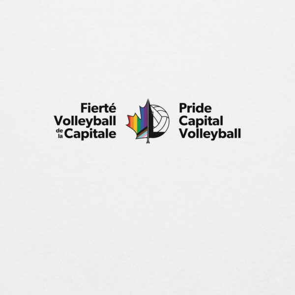 'Pride Capital Volleyball' Colour Logo on Light Hoodie - Image 2