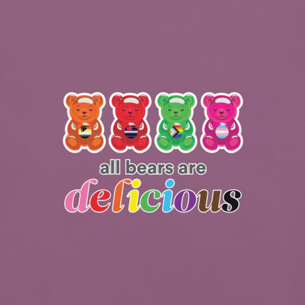 'Bears Are Delicious' Colour on Dark T - Image 23