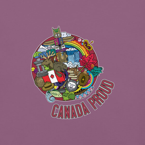 'Canada Proud' Colour on Dark T - Image 2