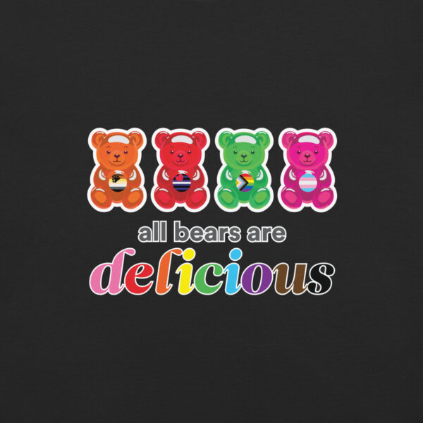 'Bears Are Delicious' Colour on Dark T - Image 38