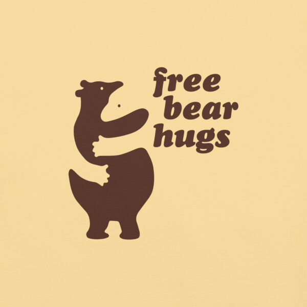 'Free Bear Hugs' Colour on Light T - Image 4