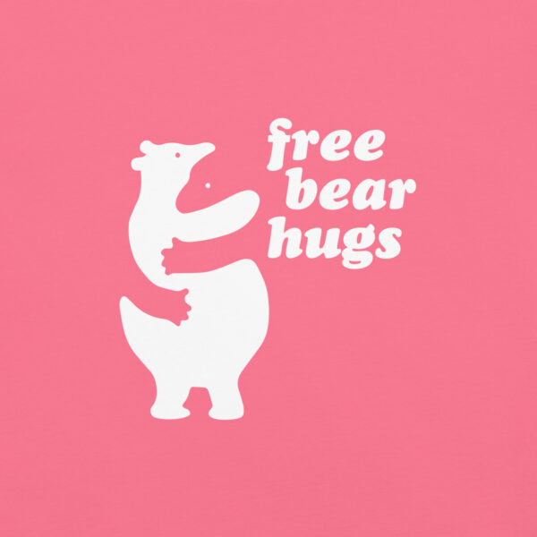 'Free Bear Hugs' White on Dark T - Image 11