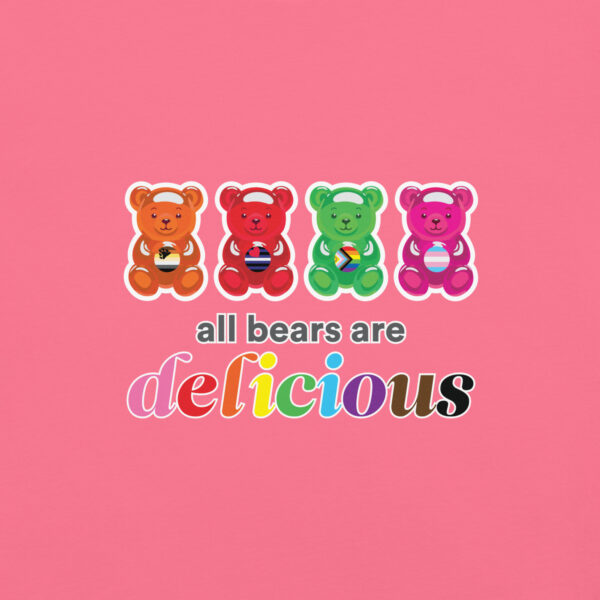 'Bears Are Delicious' Colour on Dark T - Image 26