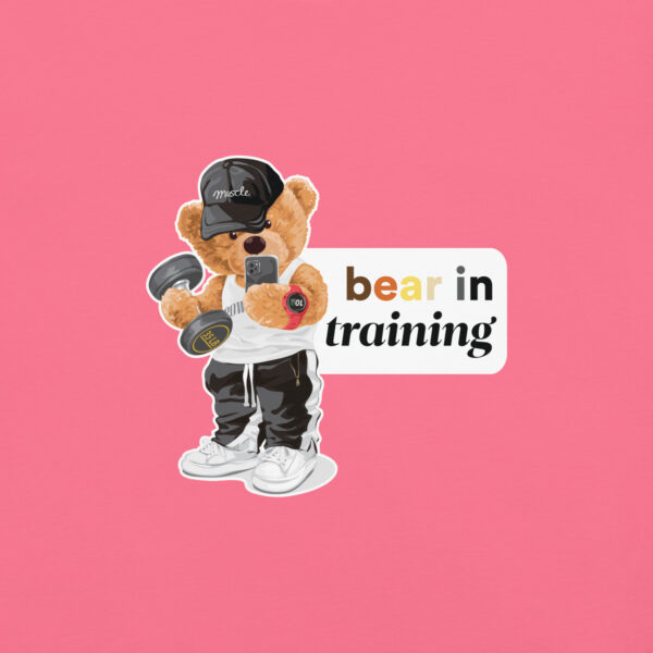 'Bear in Training' Colour on Dark T - Image 17