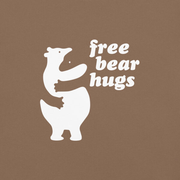 'Free Bear Hugs' White on Dark T - Image 2