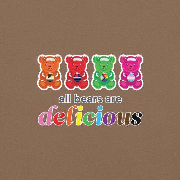 'Bears Are Delicious' Colour on Dark T - Image 32