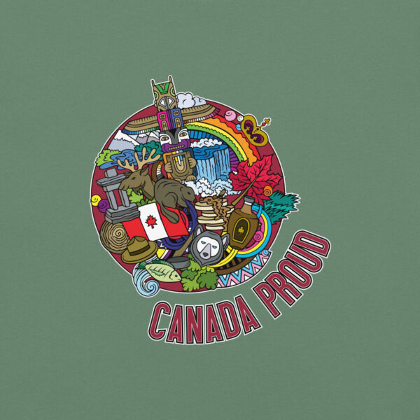 'Canada Proud' Colour on Dark T - Image 17