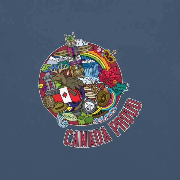 'Canada Proud' Colour on Dark T - Image 26