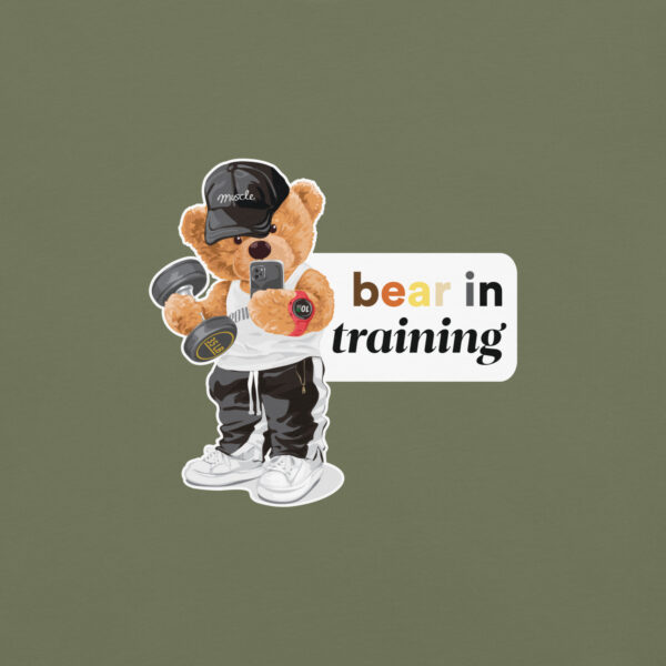 'Bear in Training' Colour on Dark T - Image 2