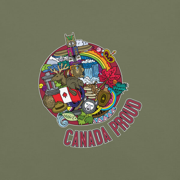 'Canada Proud' Colour on Dark T - Image 20