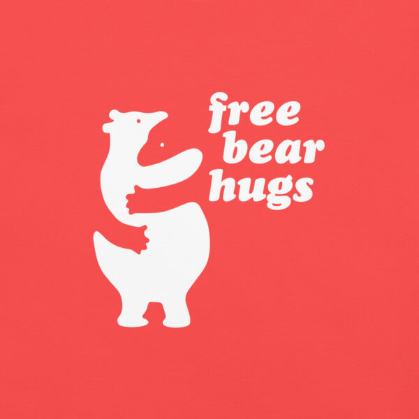 'Free Bear Hugs' White on Dark T - Image 17