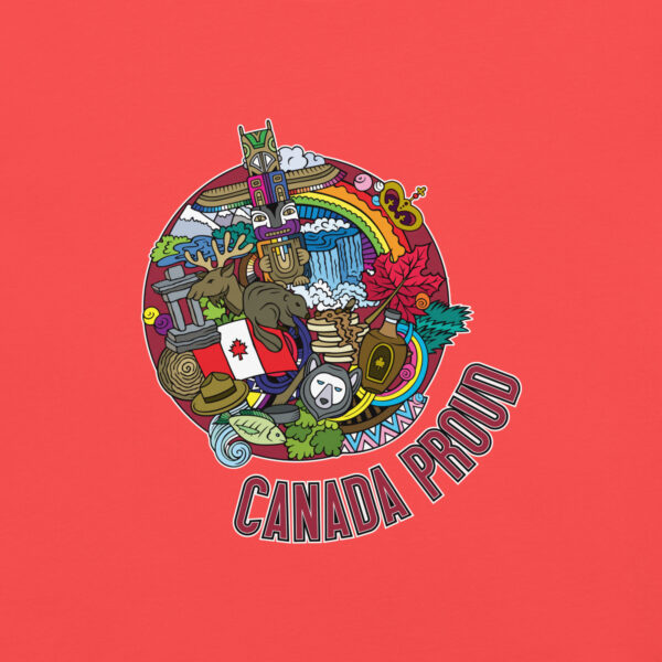 'Canada Proud' Colour on Dark T - Image 11