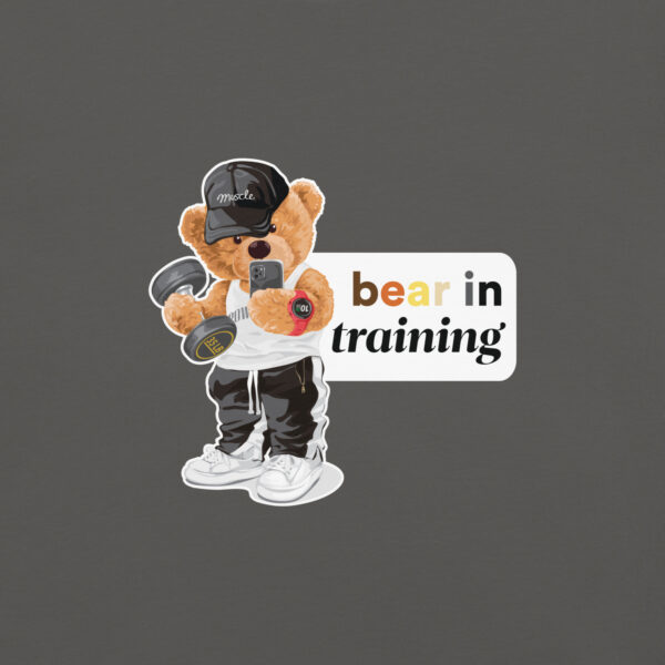 'Bear in Training' Colour on Dark T - Image 35