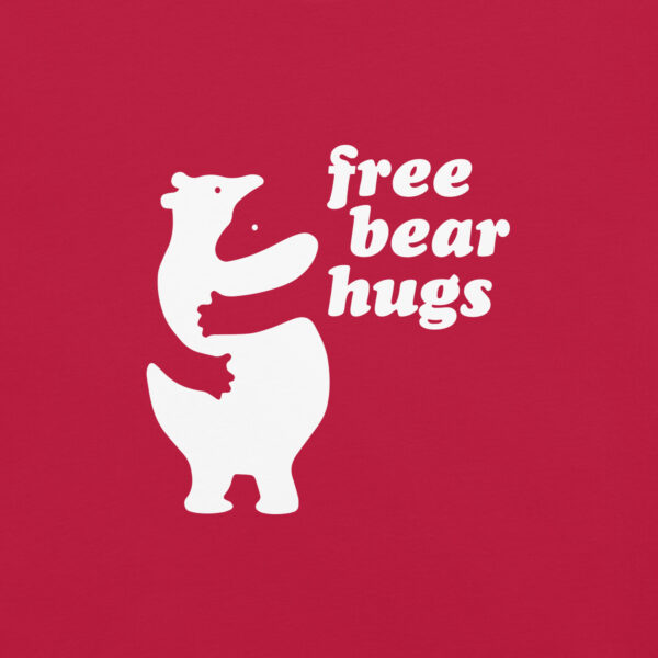 'Free Bear Hugs' White on Dark T - Image 14