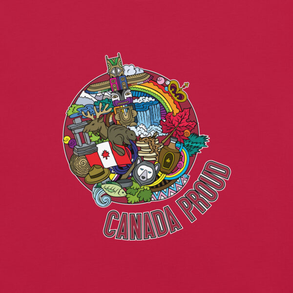 'Canada Proud' Colour on Dark T - Image 8