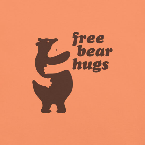 'Free Bear Hugs' Colour on Light T - Image 2