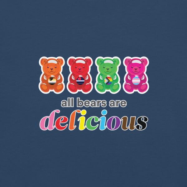 'Bears Are Delicious' Colour on Dark T - Image 20