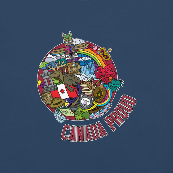 'Canada Proud' Colour on Dark T - Image 29