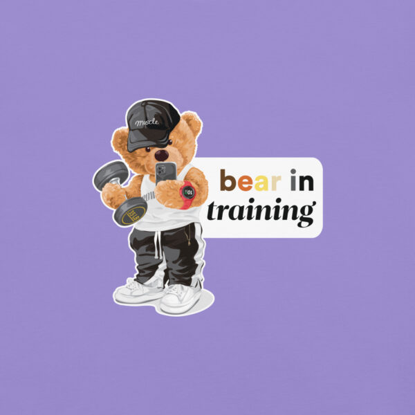 'Bear in Training' Colour on Light T - Image 5