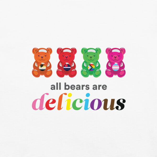 'Bears Are Delicious' Colour on Light T - Image 2