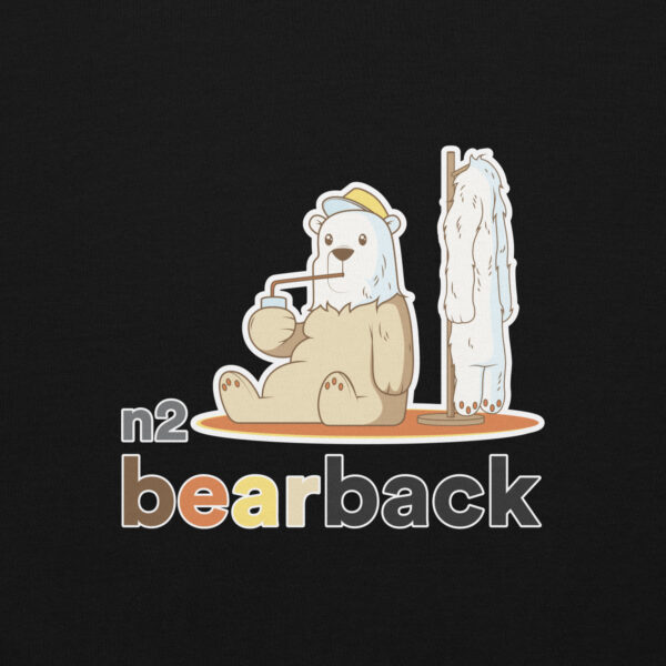 'Bearback' Colour on Dark Hoodie - Image 5