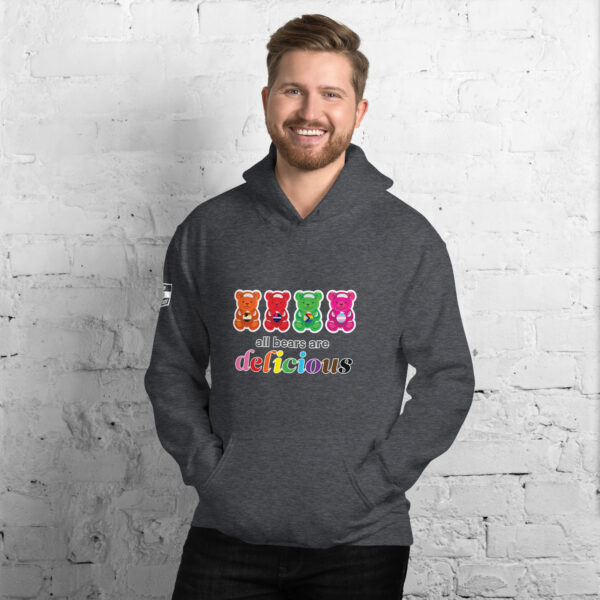 'Bears Are Delicious' Colour on Dark Hoodie - Image 13