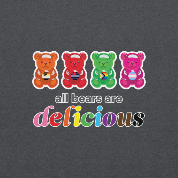 'Bears Are Delicious' Colour on Dark Hoodie - Image 14