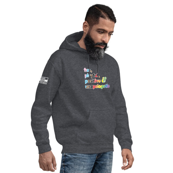 'Fun, Playful' Rainbow on Dark Hoodie - Image 18