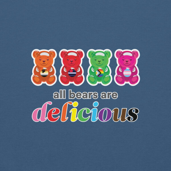 'Bears Are Delicious' Colour on Dark Hoodie - Image 17