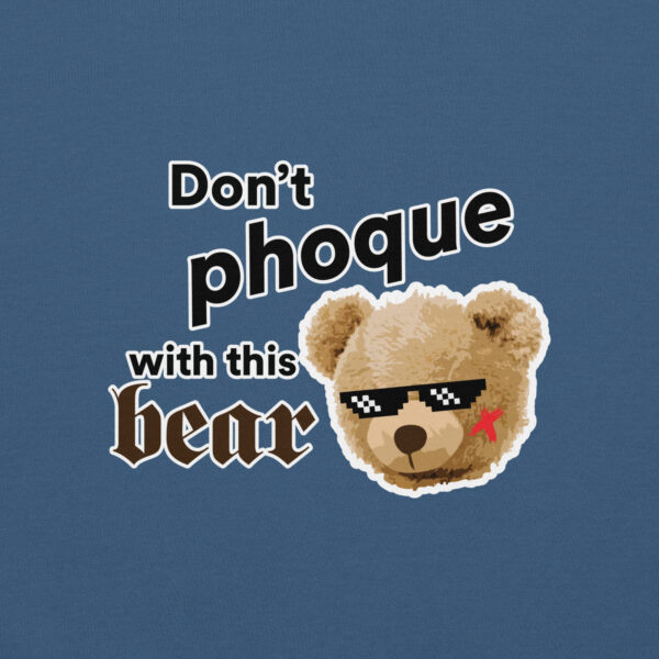 'Don't Phoque w/Bear' Colour on Dark Hoodie - Image 17