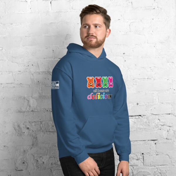 'Bears Are Delicious' Colour on Dark Hoodie - Image 18