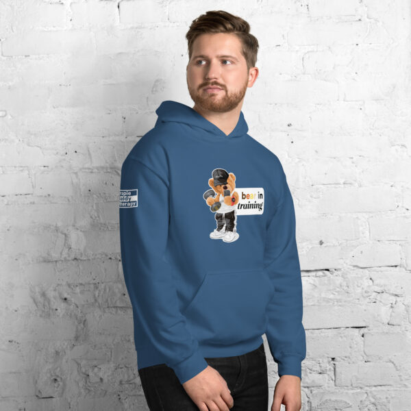 'Bear in Training' Colour on Dark Hoodie - Image 19