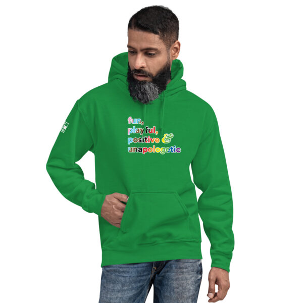 'Fun, Playful' Rainbow on Dark Hoodie - Image 22