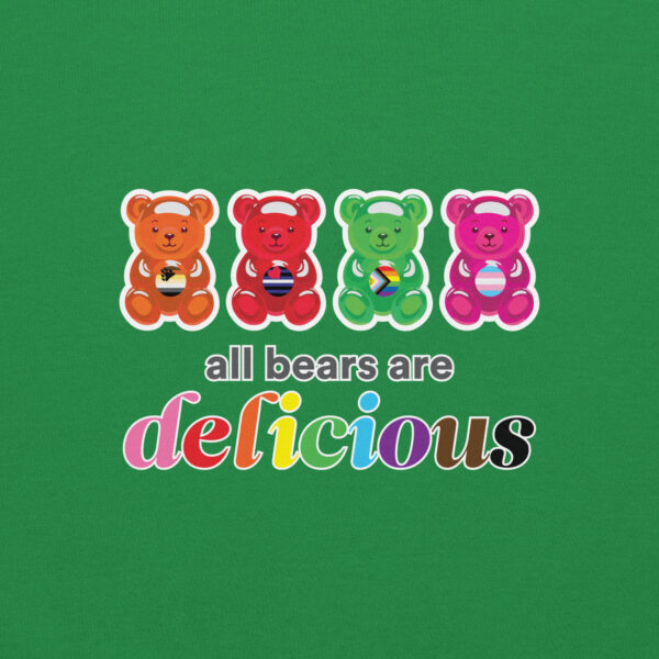 'Bears Are Delicious' Colour on Dark Hoodie - Image 20