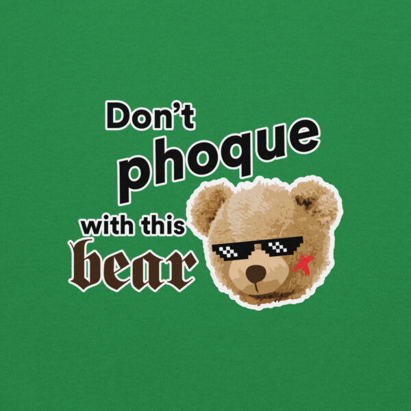 'Don't Phoque w/Bear' Colour on Dark Hoodie - Image 23