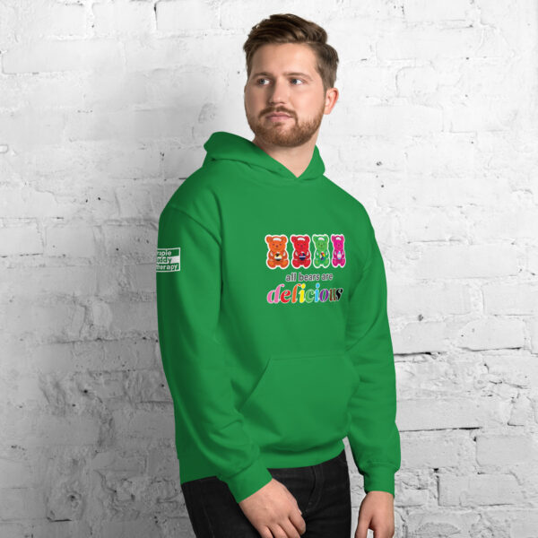 'Bears Are Delicious' Colour on Dark Hoodie - Image 21