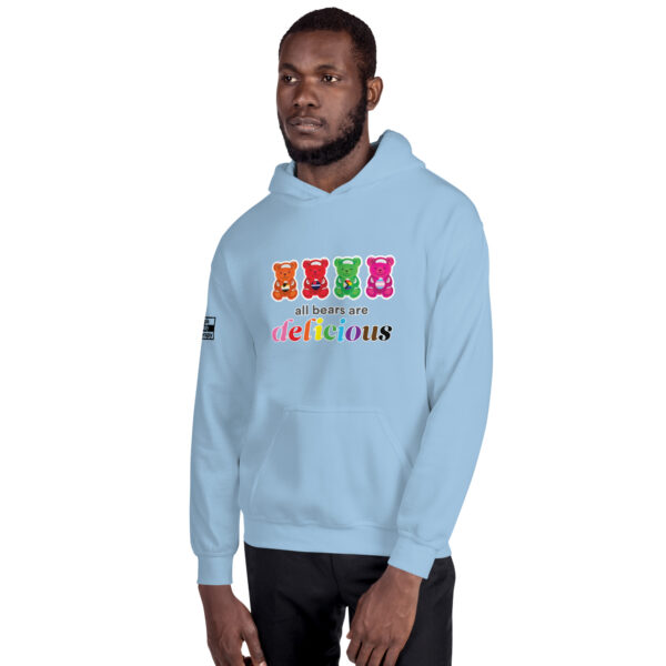 'Bears Are Delicious' Colour on Light Hoodie - Image 7