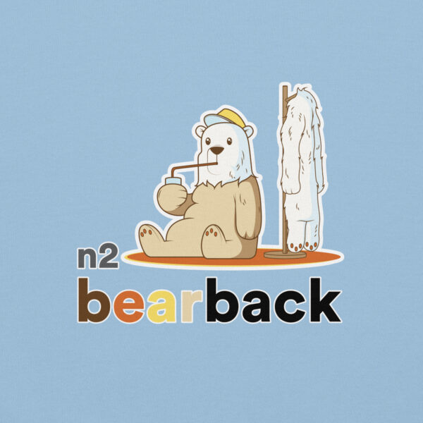 'Bearback' Colour on Light Hoodie - Image 5