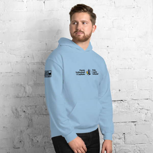 'Pride Capital Volleyball' Colour Logo on Light Hoodie - Image 12