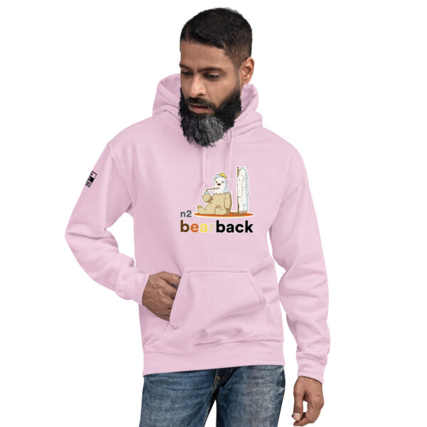 'Bearback' Colour on Light Hoodie - Image 9