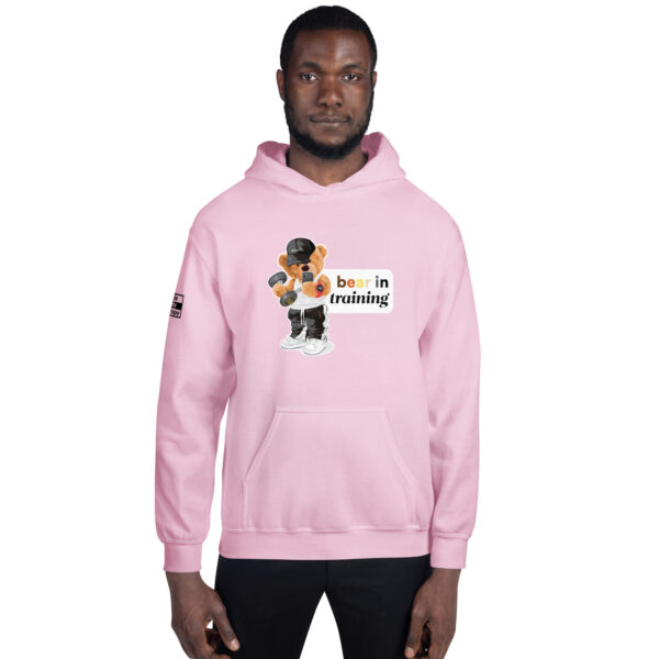 'Bear in Training' Colour on Light Hoodie - Image 7